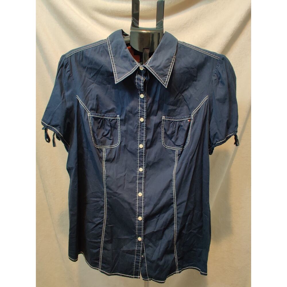 Vintage Tommy Hilfiger Shirt Women's Size 18 Western Style Collared Button Up